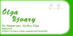 olga ujvary business card